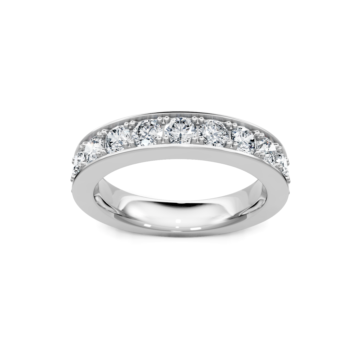 1.0ctw Round Diamond Bead Set Band