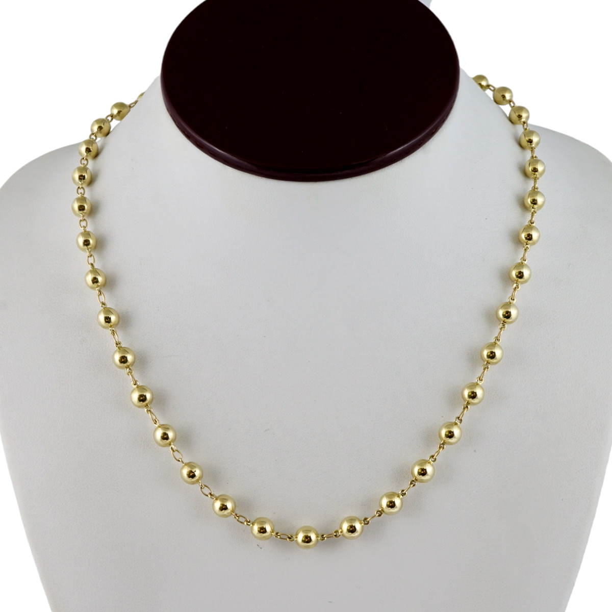 14k Gold Ball Necklace for Women