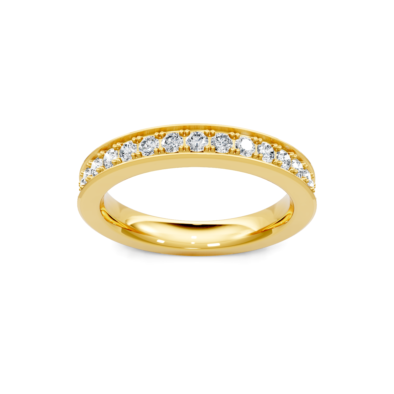 1.0ctw Round Diamond Bead Set Eternity Band