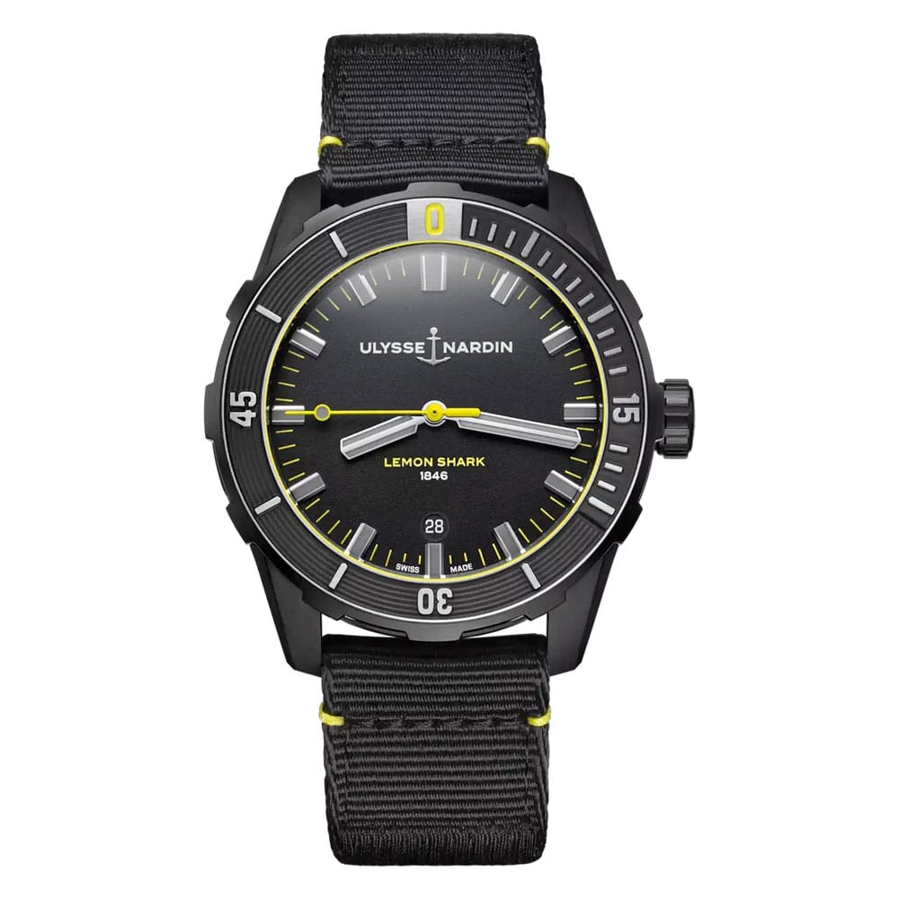 Ulysse Nardin 8163-175LE/92-LEMONSHARK Diver Lemon Shark 42mm Black Dial Watch