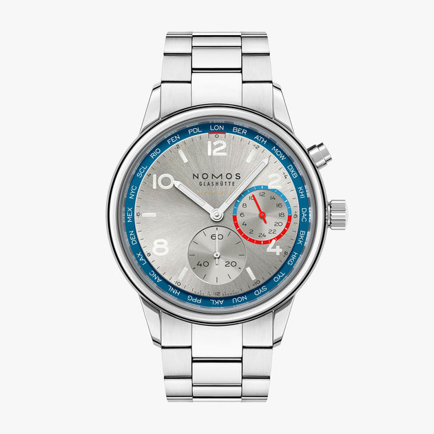 Nomos Glashütte Club Sport Neomatik Worldtimer Silver Automatic – 791