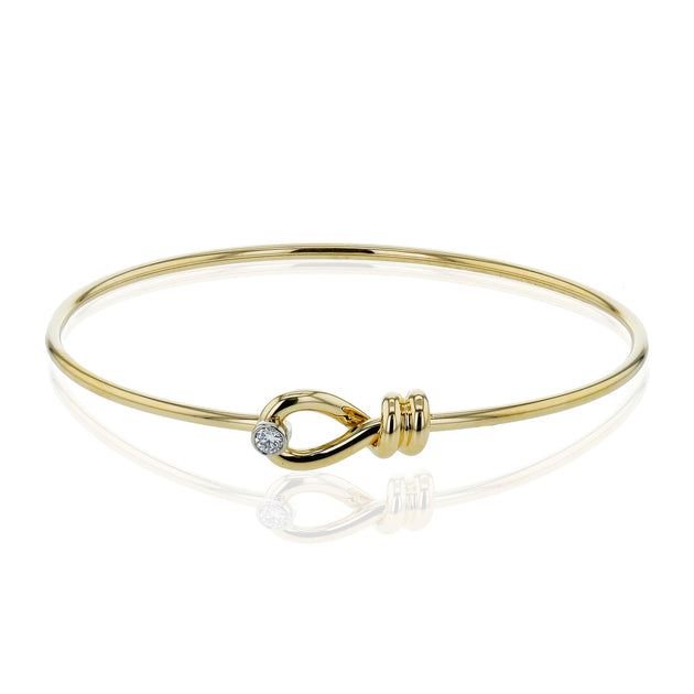 Simon G 18k Yellow Gold Knot Bangle Bracelet – LB2431