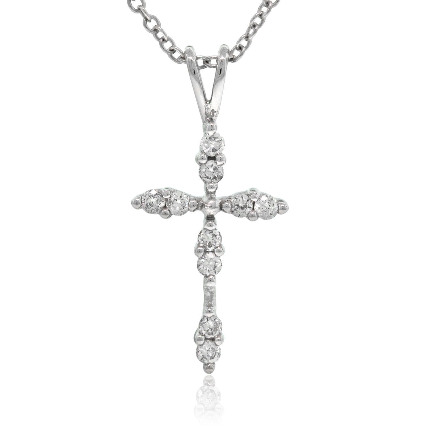 Diamond Cross Pendant 14K