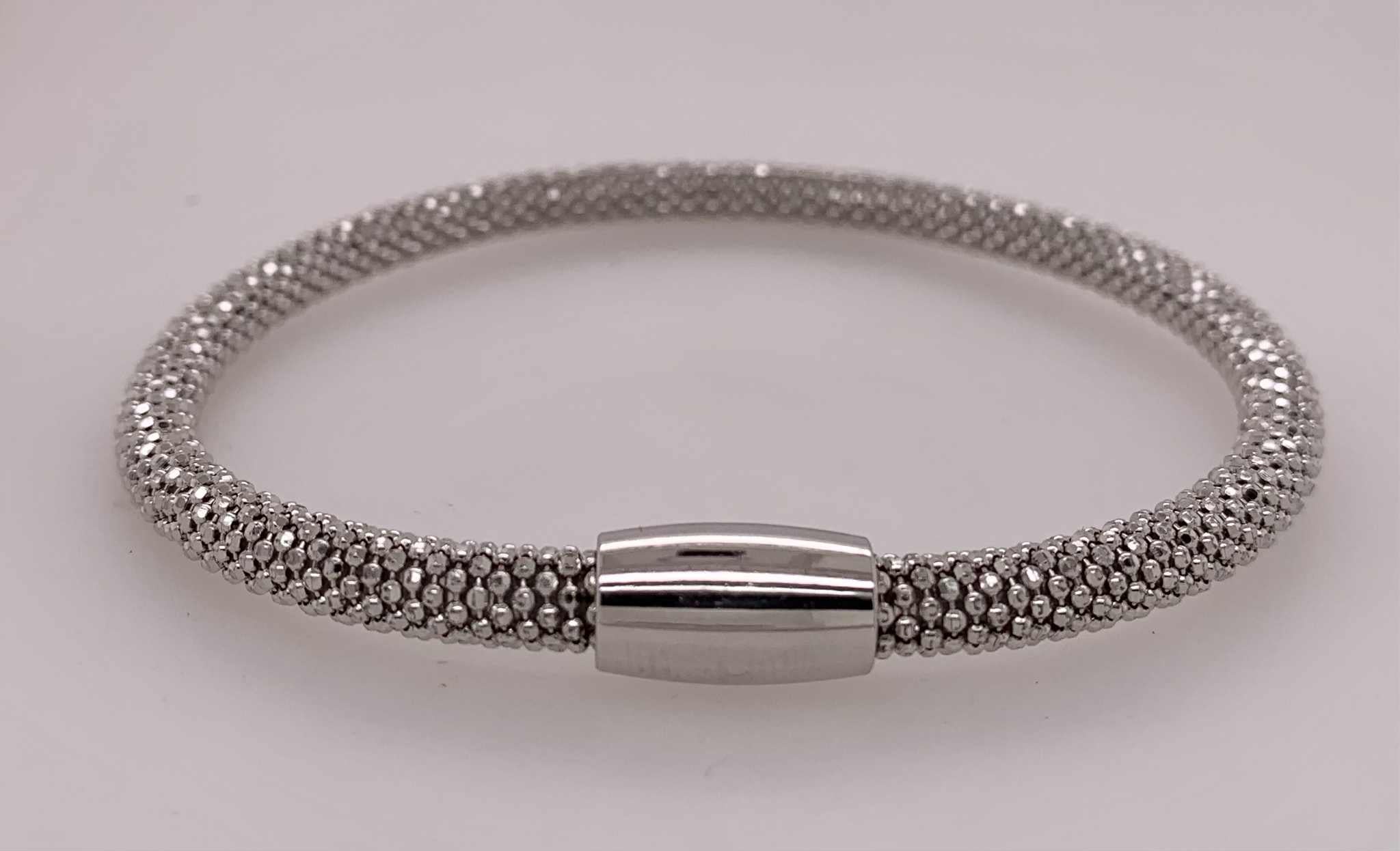 Sterling Silver Flexible Popcorn Bracelet