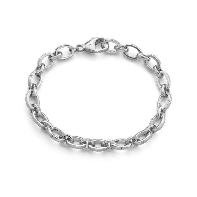 Monica Rich Kosann "Audrey" Sterling Silver Oval Link Bracelet – CH-41089