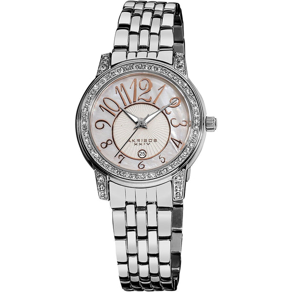 Akribos Women's AK586SS XXIV Crystal Stainless Steel Watch