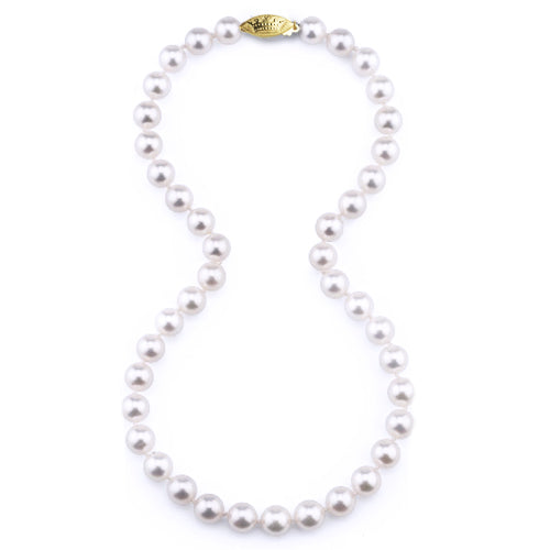 30" 14k Yellow Gold Akoya Pearl Strand