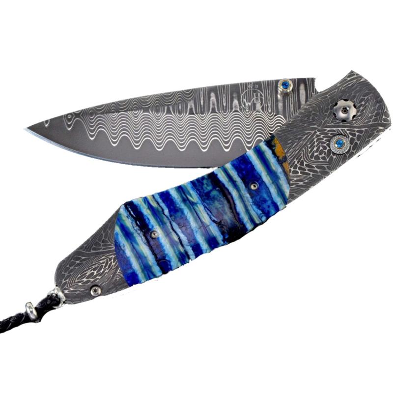 B12-ARTIC II Spearpoint Collection Damascus Steel Folding Knife