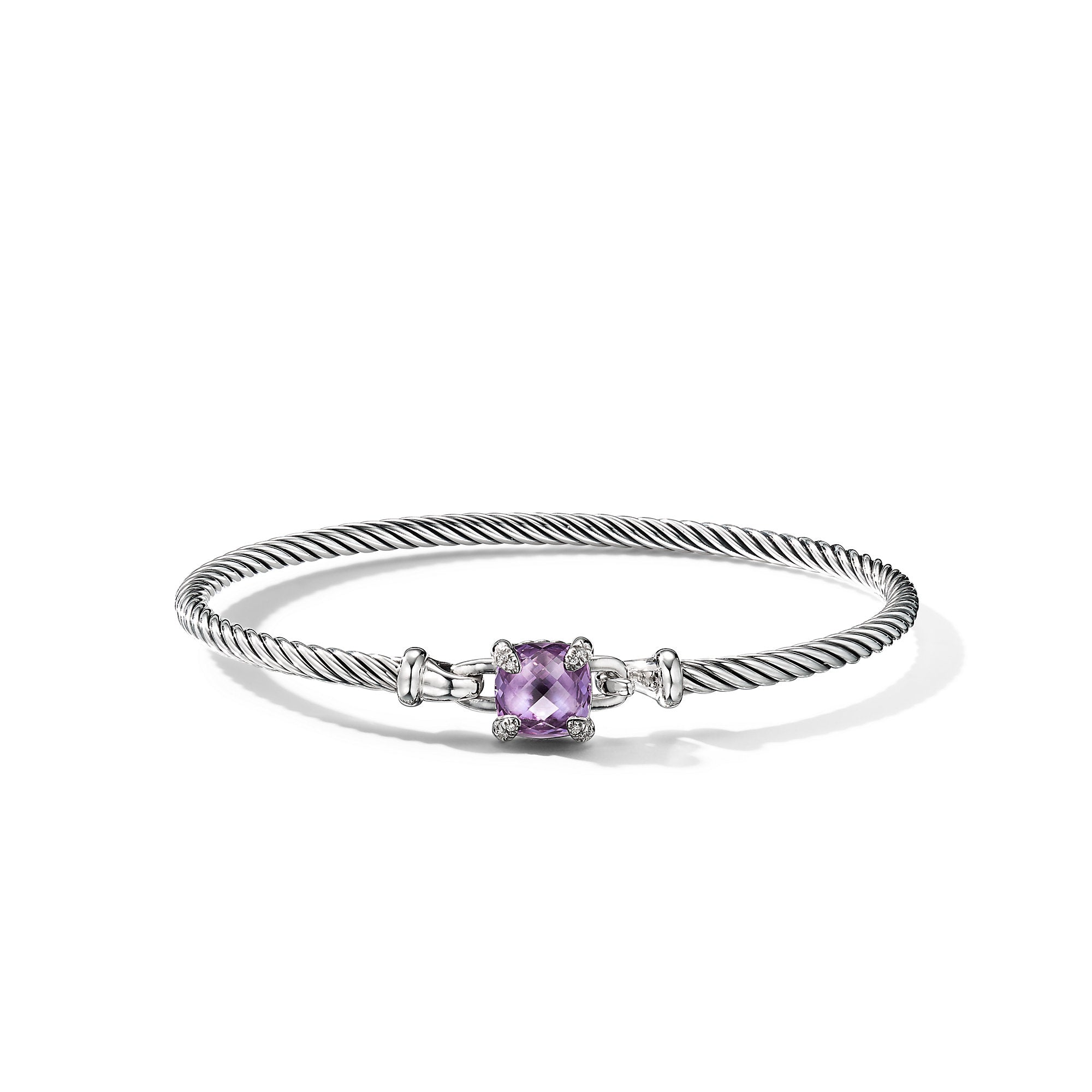 David Yurman Chatelaine Bracelet with Amethyst and Diamonds- B16329DSSAAMDIM