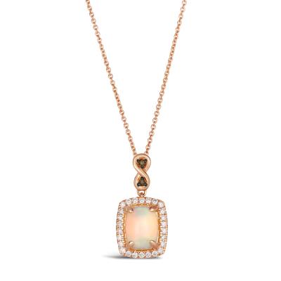 Le Vian Chocolatier® Pendant featuring Neopolitan Opal™ Chocolate Diamonds® , Vanilla Diamonds® set in 14K Strawberry Gold®
