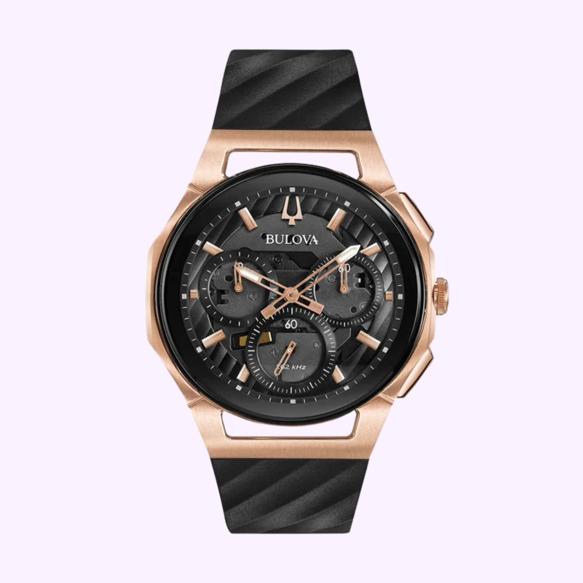 Bulova 98A185 Curv Chronograph Black Dial Men Watches