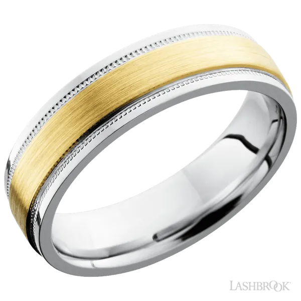 Cobalt Chrome with Polish Finish and 14K Yellow Gold Inlay