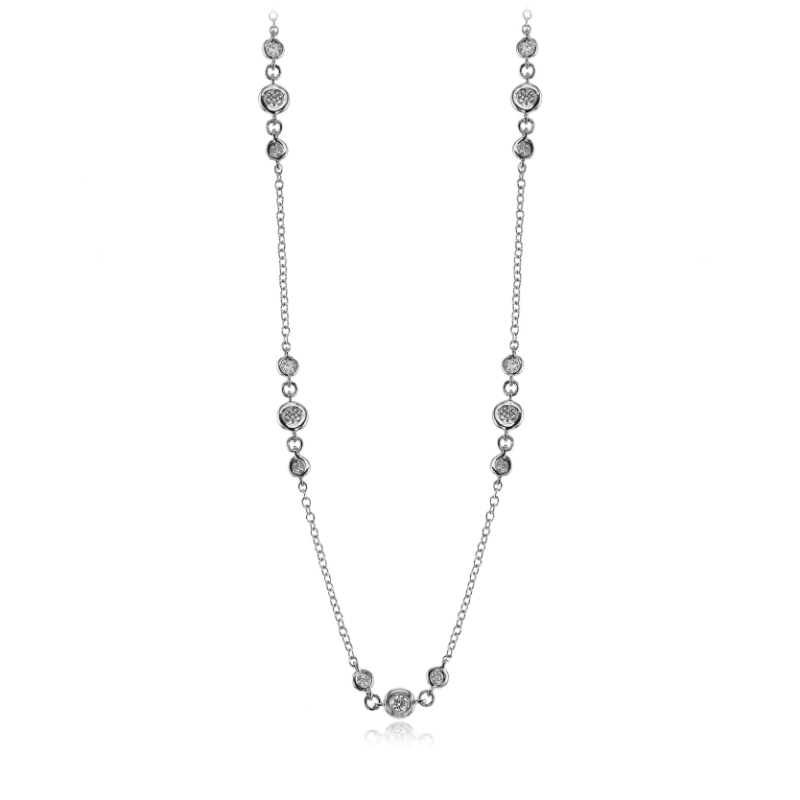 Simon G.. CH112-W 18K White Gold Diamond Chain Necklace