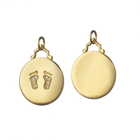 Small 18K Yellow Gold "Baby" Charm with Diamonds