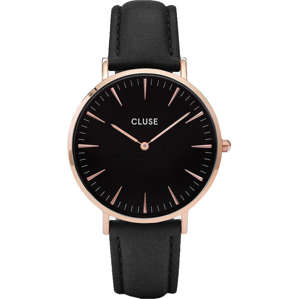 Cluse Women's CL18001 La Boheme Black Leather Watch