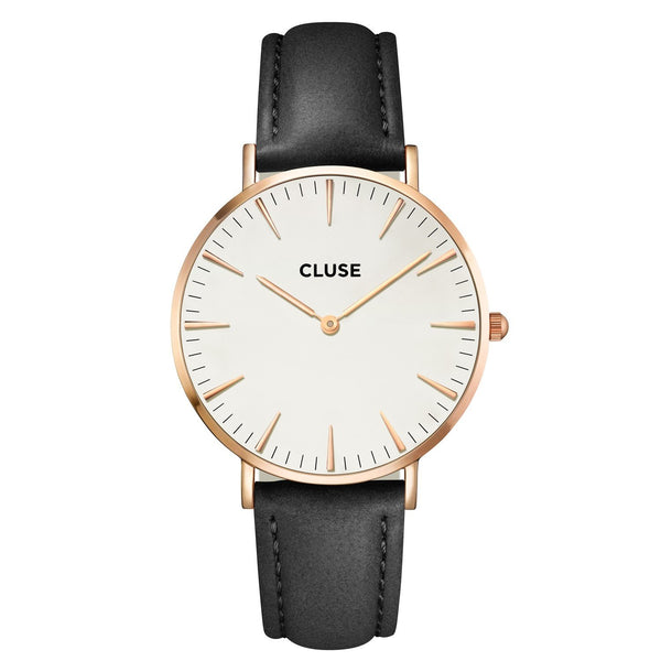 Cluse Women's CL18008 La Boheme Black Leather Watch