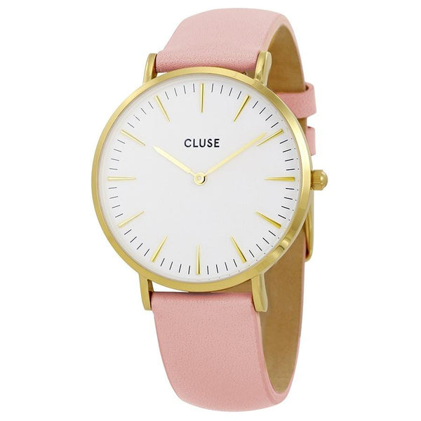 Cluse Women's CL18410 La Boheme Pink Leather Watch