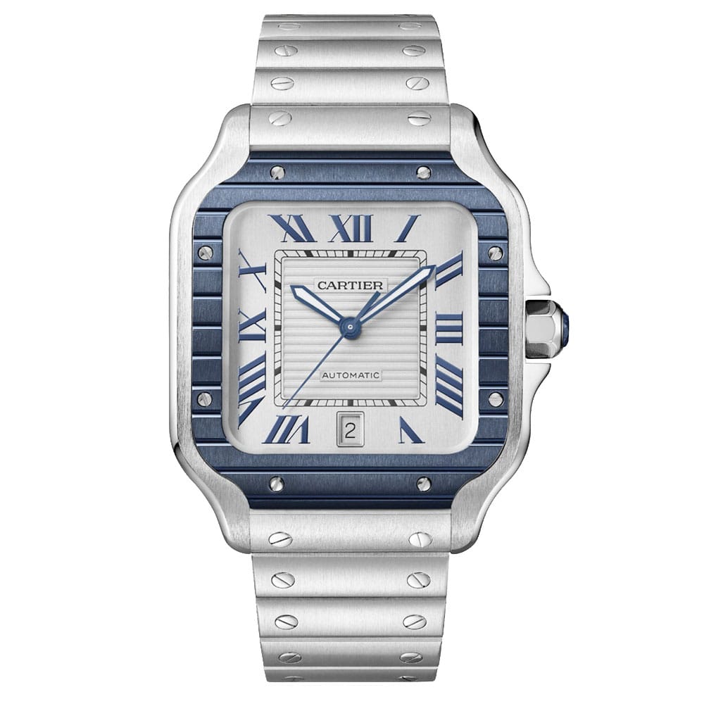 Cartier WSSA0047 Santos de Cartier Grey Dial Stainless Steel Watch