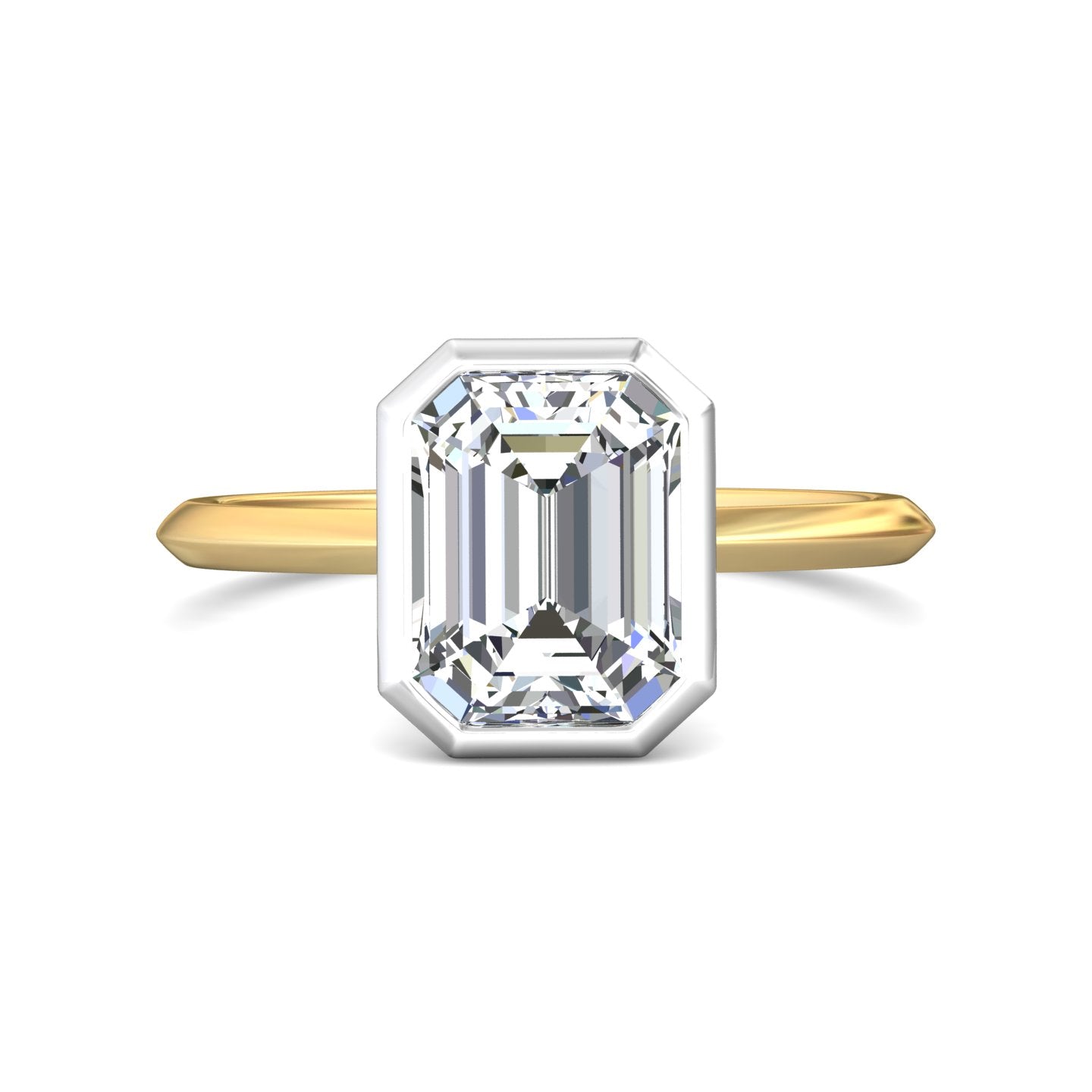 Solitaire Emerald Cut Engagement Ring