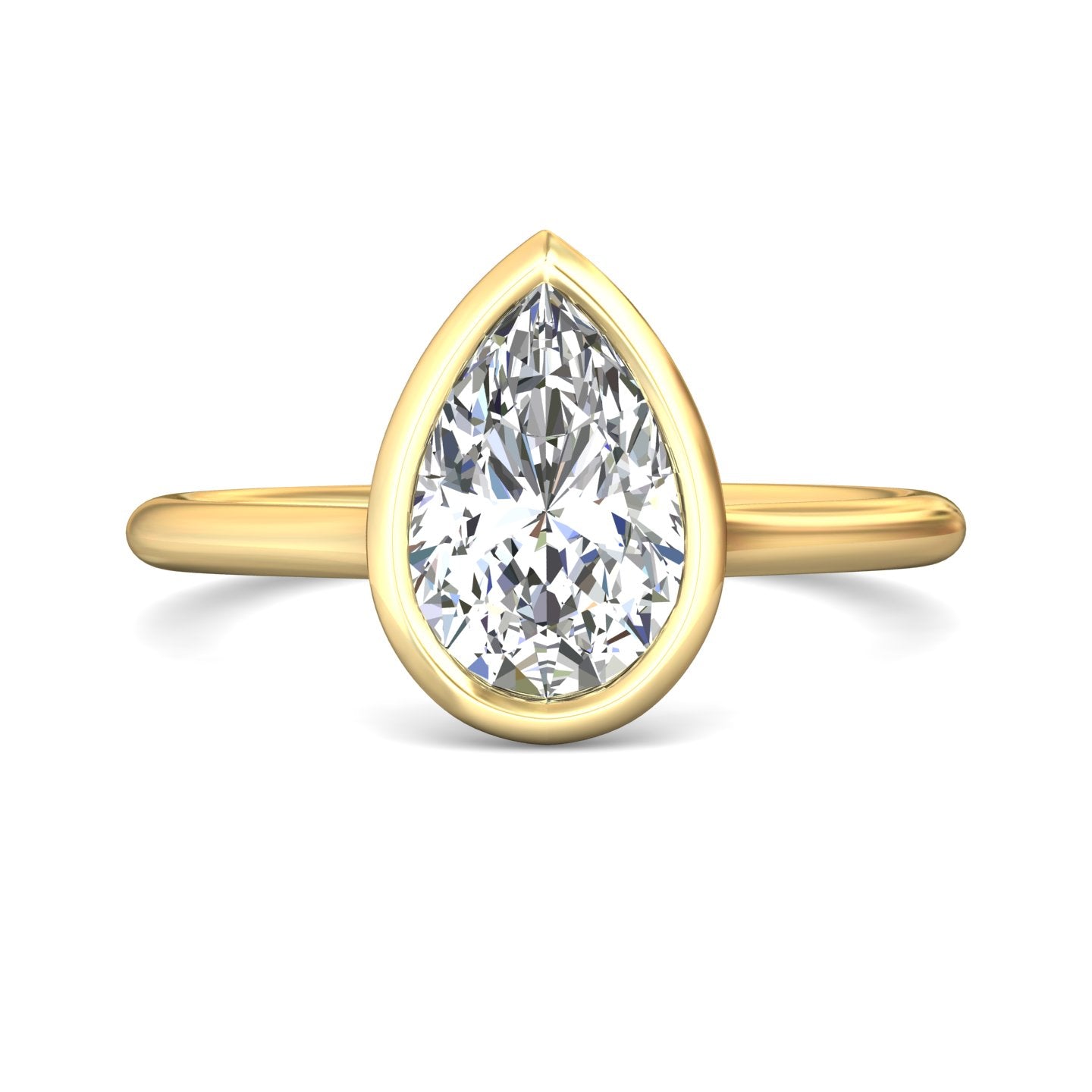 Solitaire Pear Shaped Engagement Ring