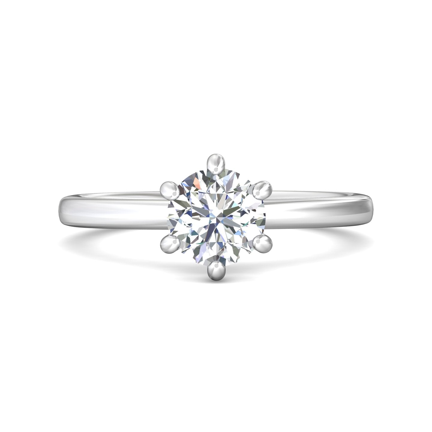Solitaire Round Engagement Ring