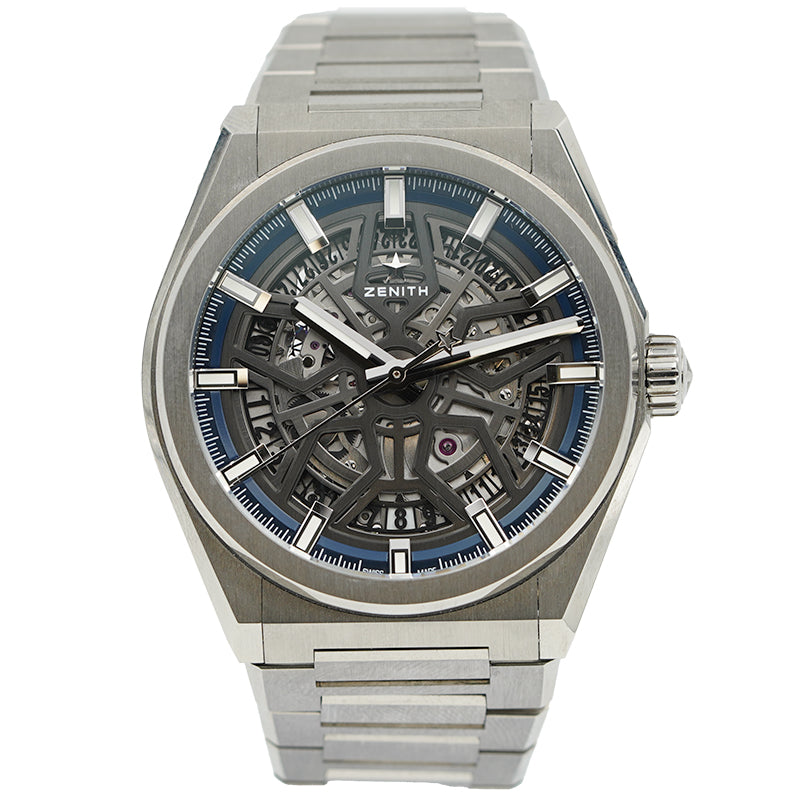 SOLD - Zenith Defy Classic 95.9000.670 41mm Titanium Skeleton Watch B&P