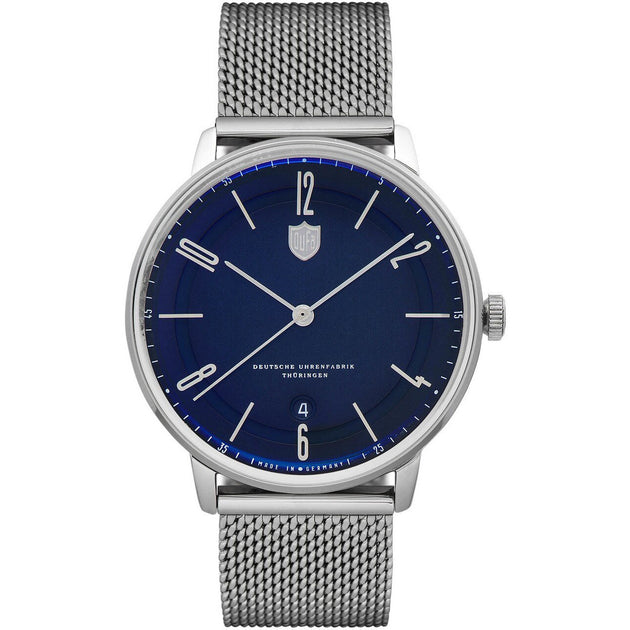DuFa Bayer Swiss Automatic Silver Mesh Blue