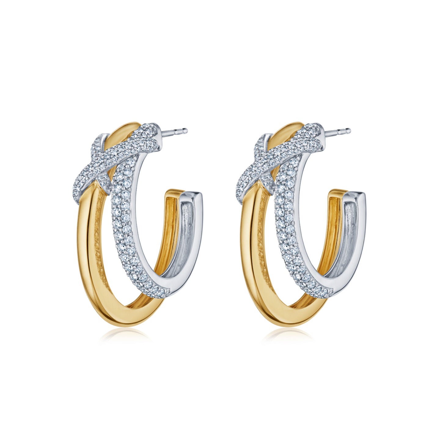 Hoop Earrings with Diamonds