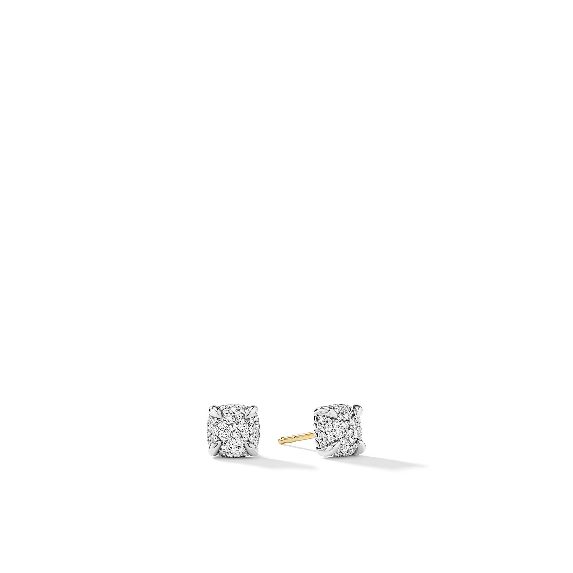 David Yurman Petite Chatelaine Stud Earrings with Full Pave Diamonds- E14291DSSADI