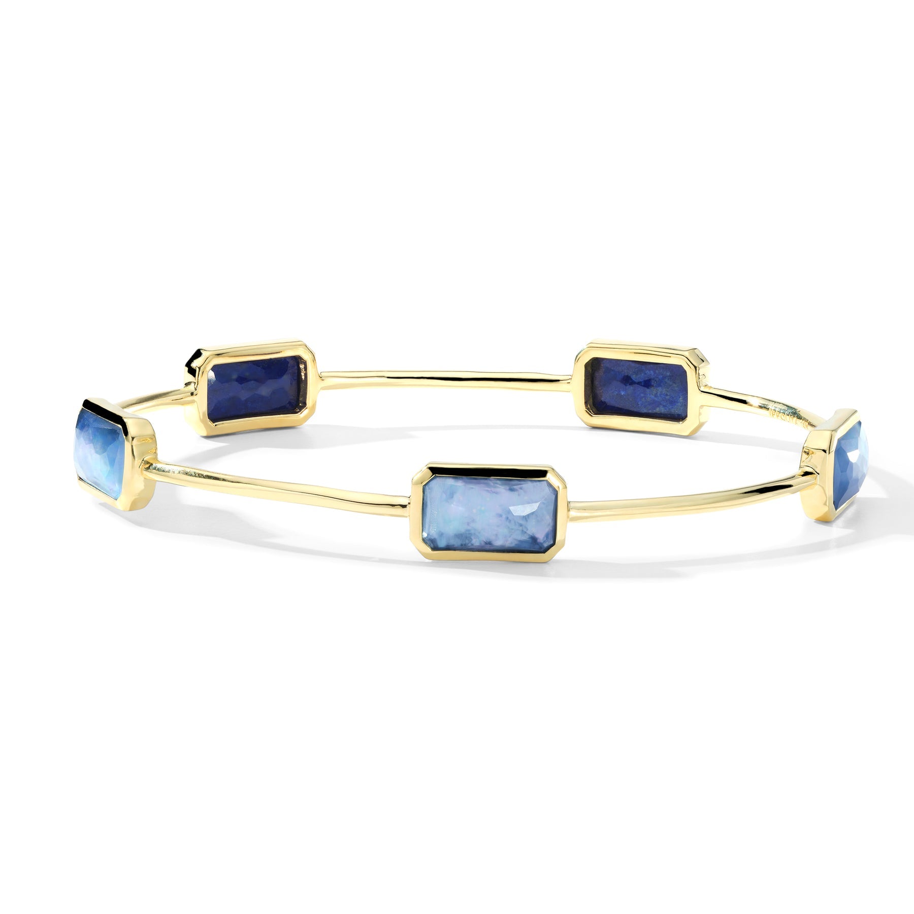 Rock Candy® Wide Gelato Multi-Stone Bangle Bracelet 18k gold in Lapis