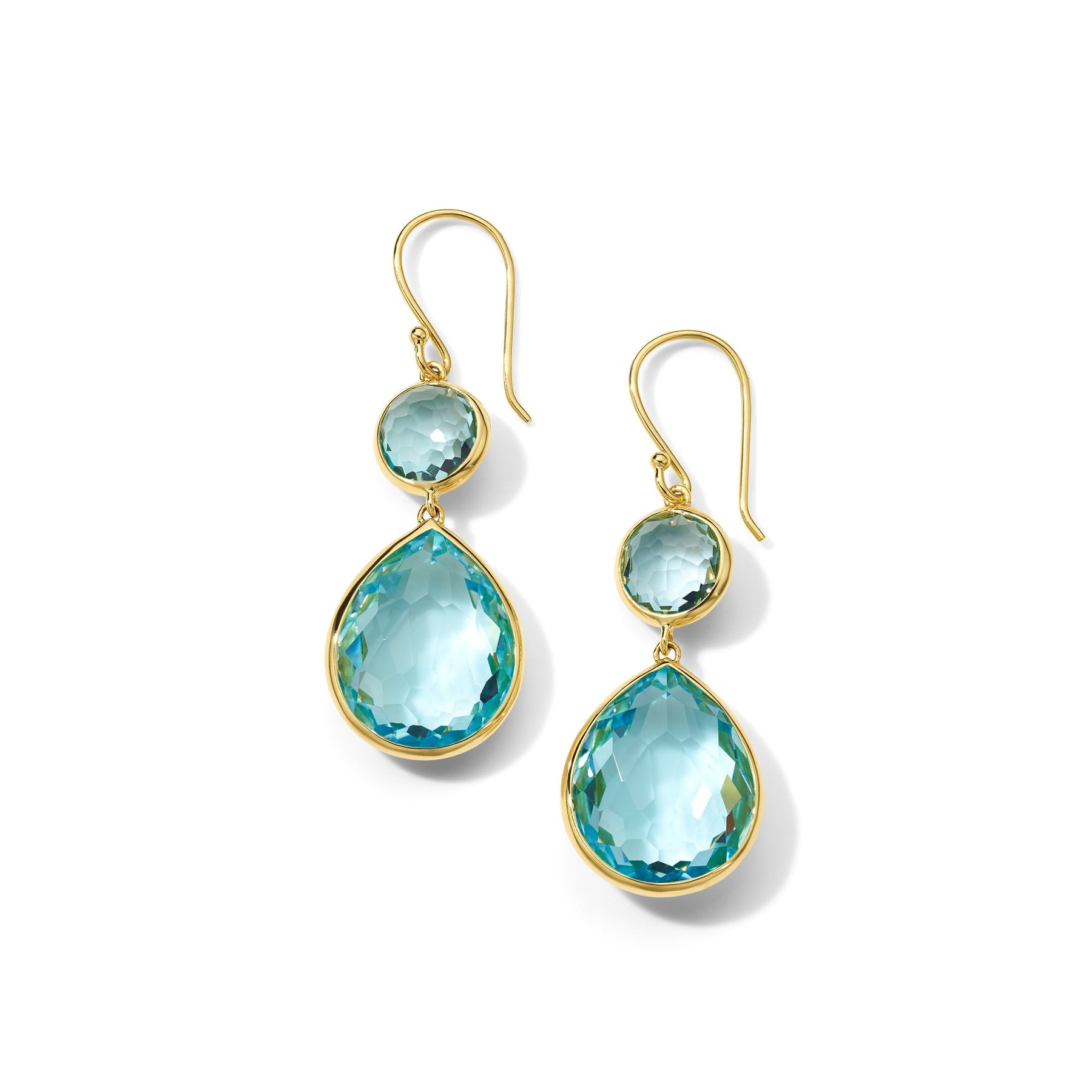 Rock Candy® Snowman Teardrop Earrings 18K GOLD IN BLUE TOPAZ