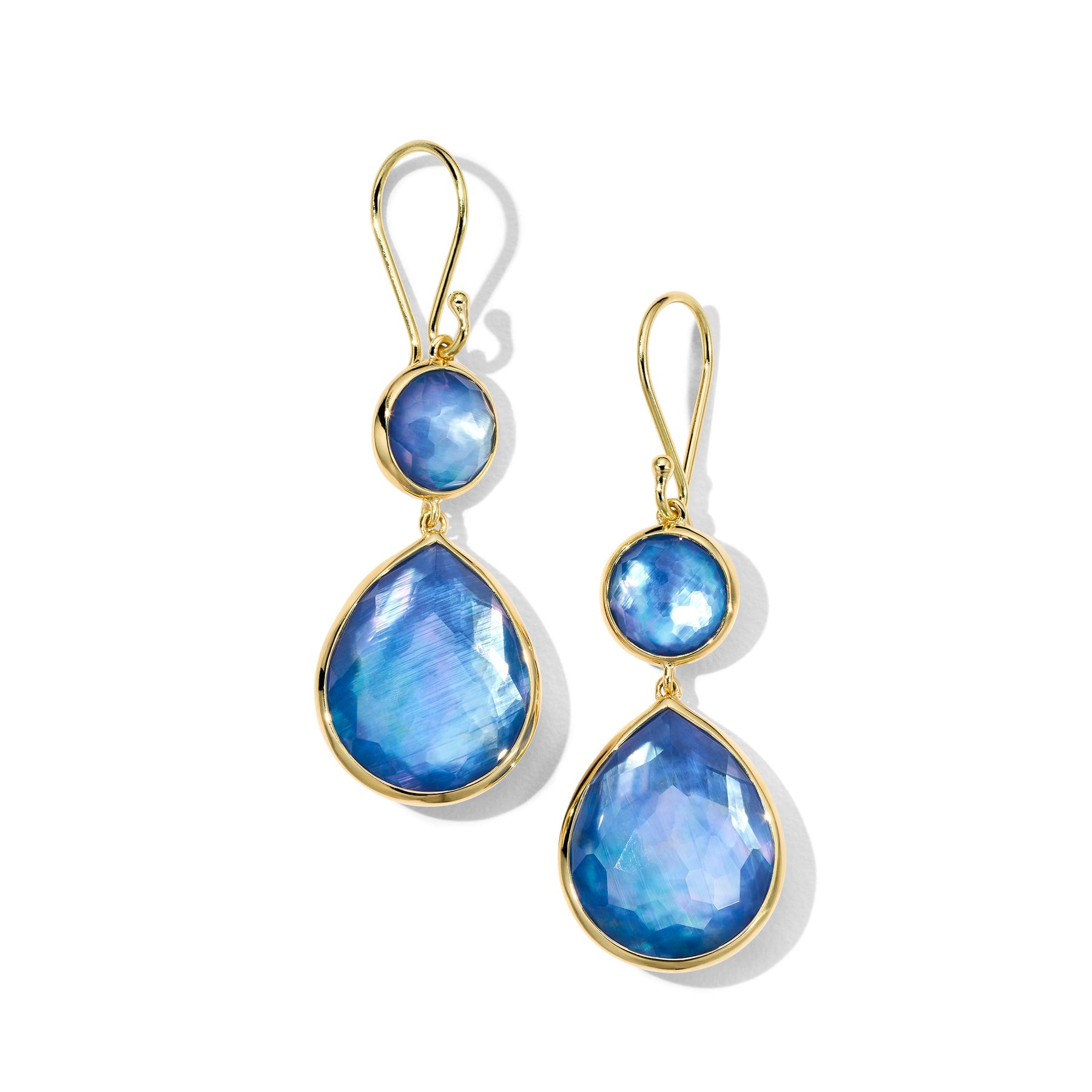 Rock Candy® Snowman Teardrop Earrings 18k gold in Lapis-triplet