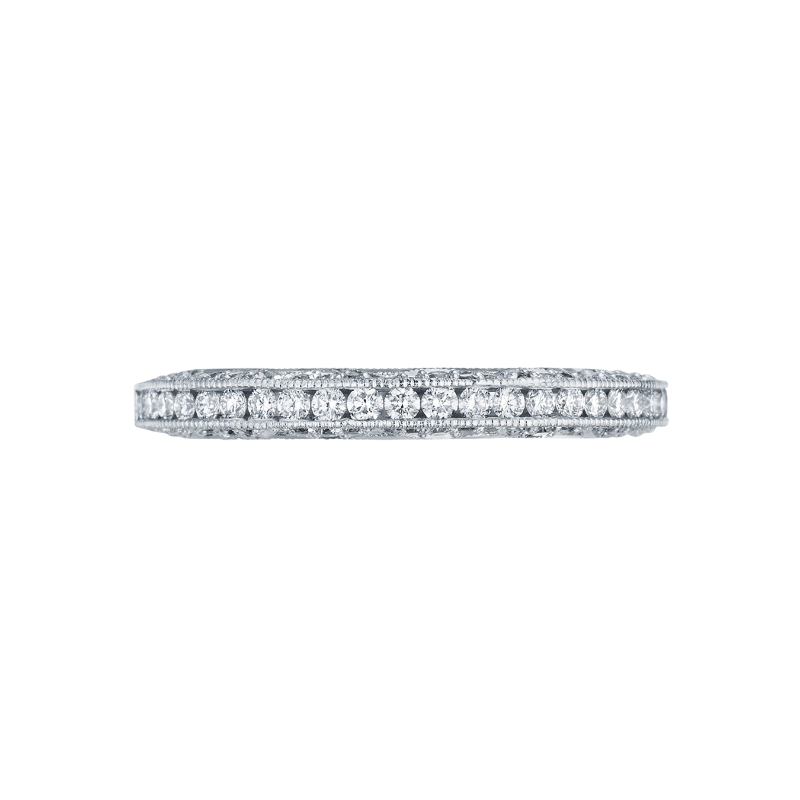 HT2550B12 Classic Crescent Women's Platinum Wedding Ring