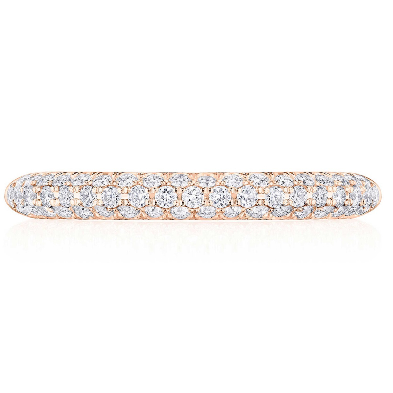 HT2673B12 Founders Collection RoyalT Triple Row Rose Gold Diamond Band