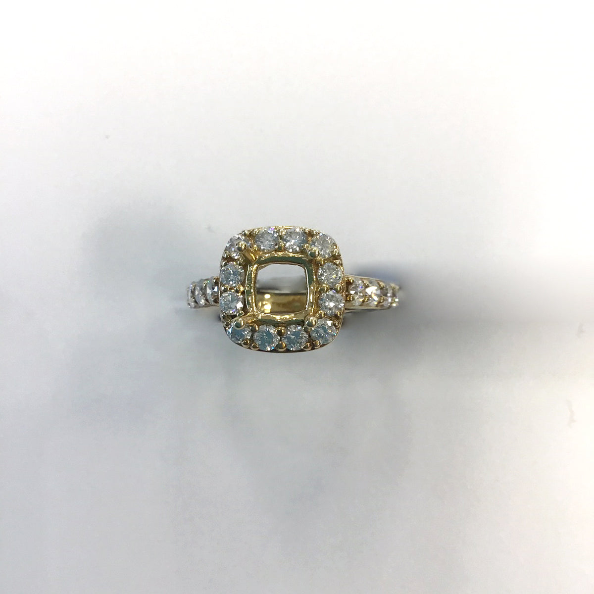 Cushion Halo Engagement Ring Setting