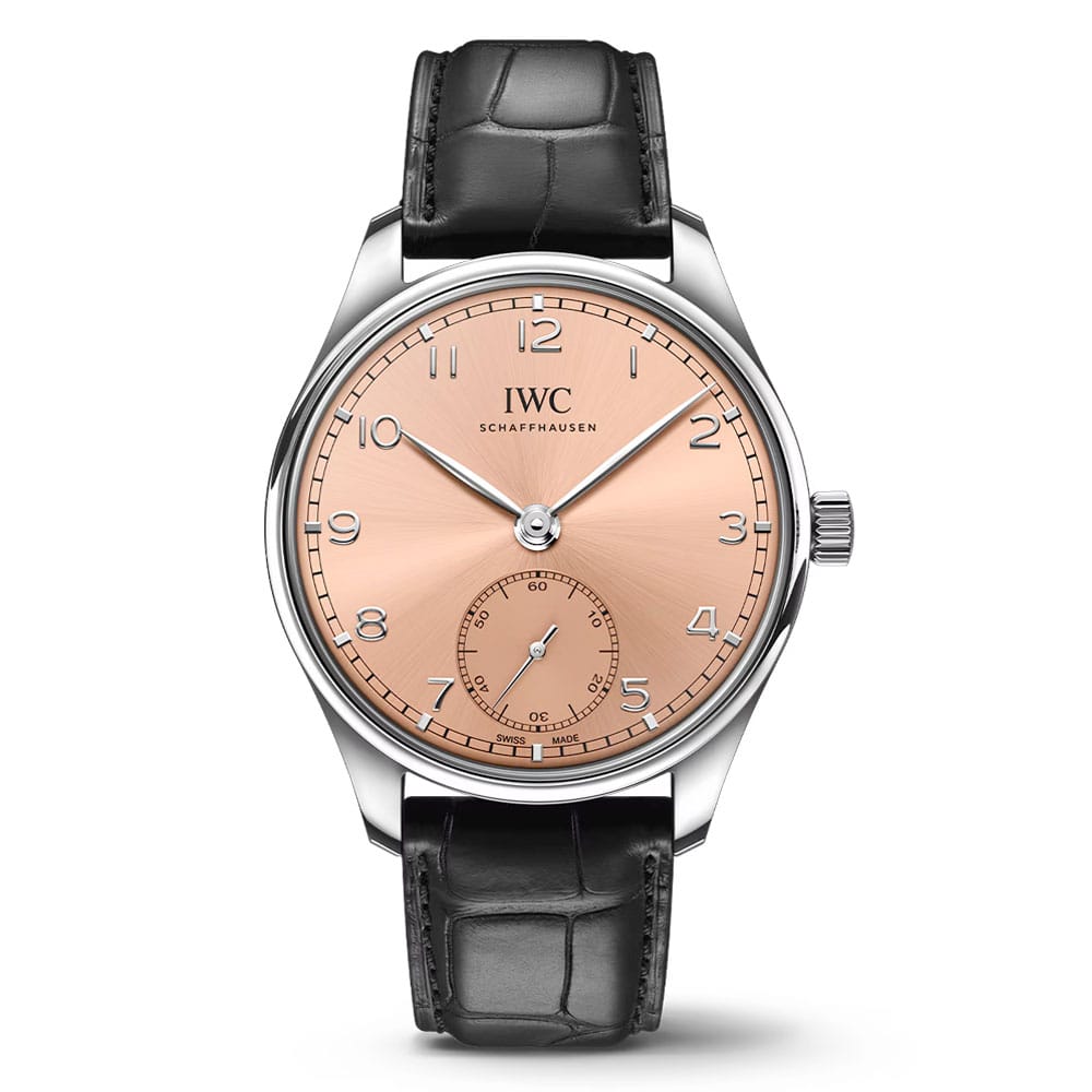 IWC IW358313 Portugieser Automatic 40 Stainless Steel Salmon Dial Watch