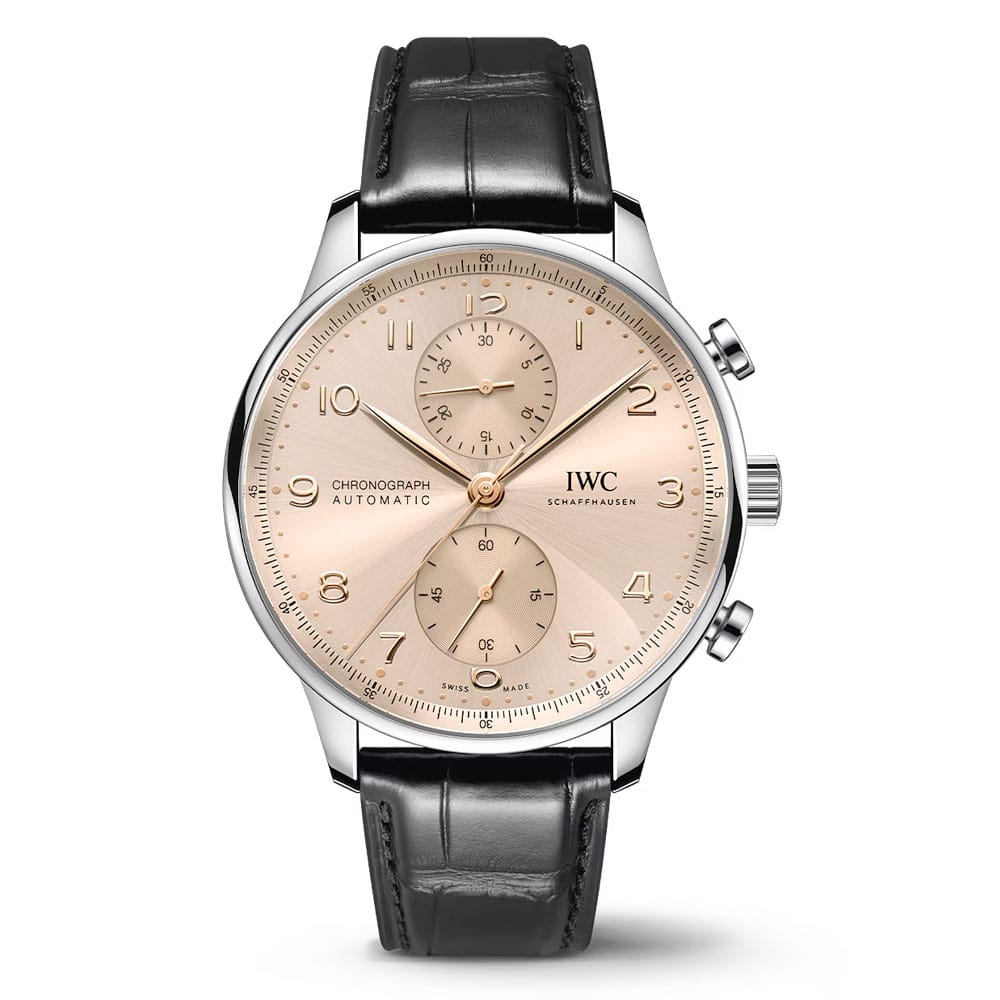 IWC IW371624 Portugieser Chronograph Stainless Steel Dune Dial Watch