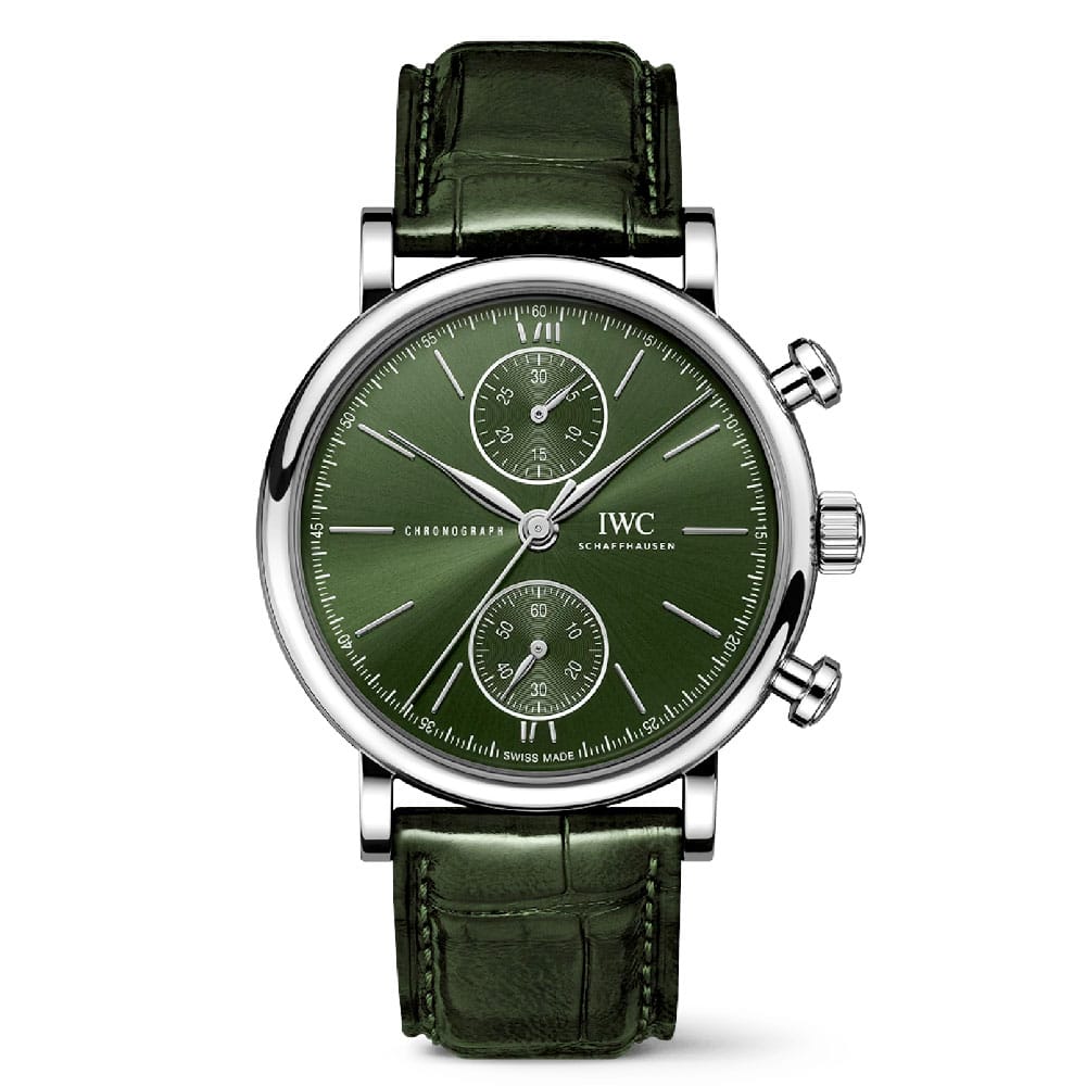 IWC IW391405 Portofino Chronograph 39mm Green Dial Stainless Steel Watch