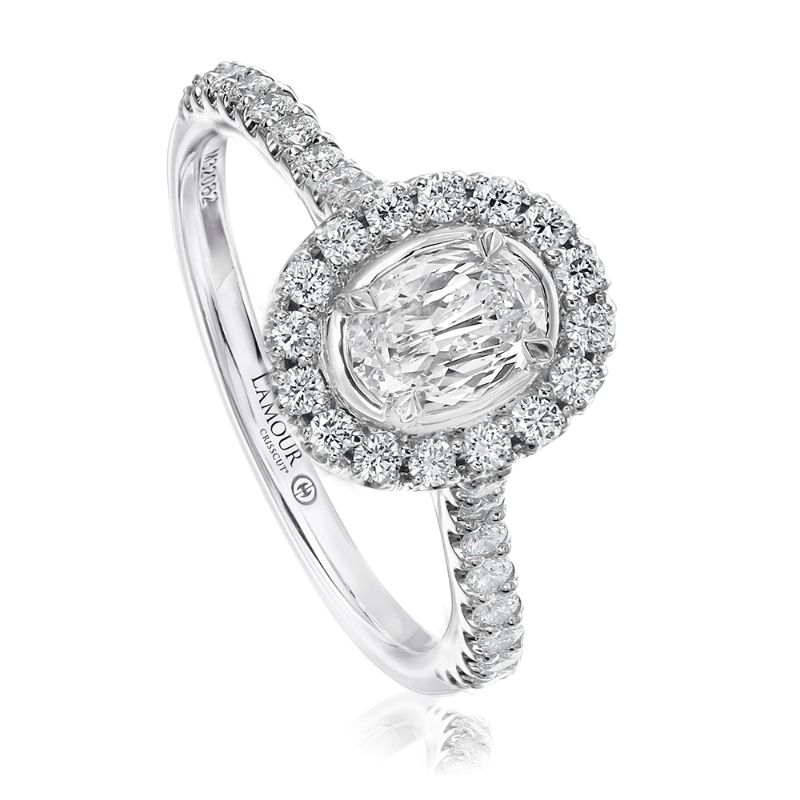 L501-LOV075 L'Amour Crisscut Diamond Engagement Ring