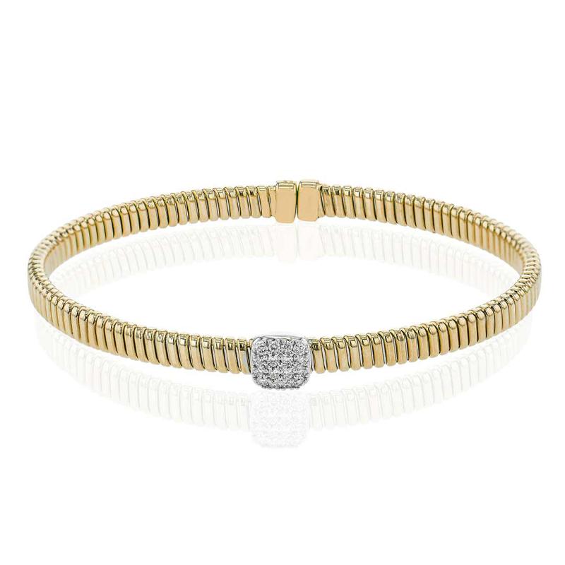 LB2399 Bangle in 18K Gold with Diamonds