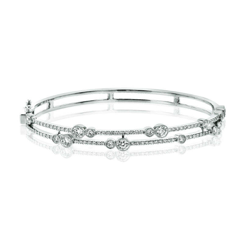 Simon G. LB2420 18kt White Gold Bangle Bracelet