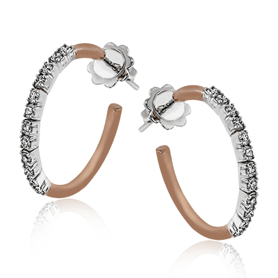 SIMON G 18K ROSE GOLD WITH WHITE DIAMOND