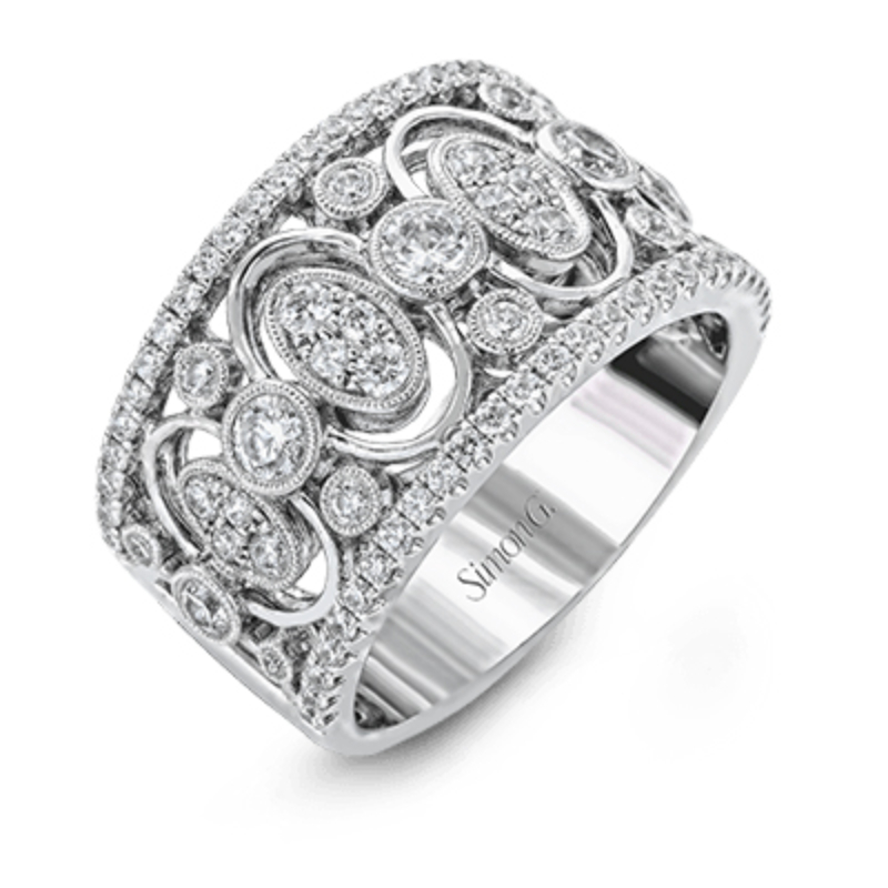 Simon G LP2040 White Gold Diamond Ring