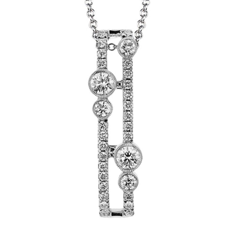 Simon G. LP4662 Diamond Pendant in 18K White Gold