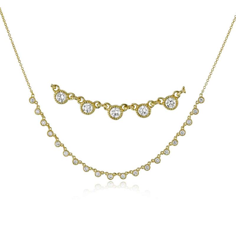 Simon G Harmonie Necklace in 18K Gold With Diamonds