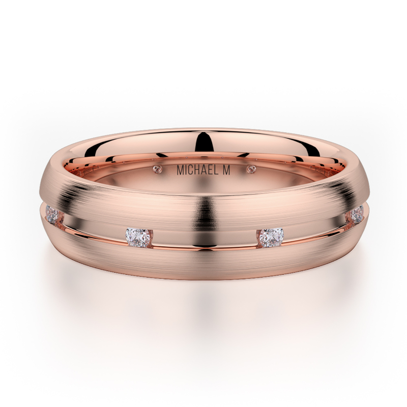 MB104 6mm Rose Gold Men's Wedding Band