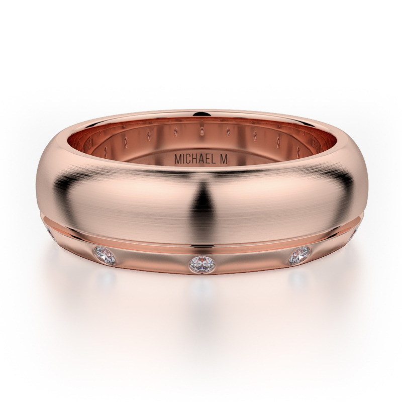 MB105 7.5mm Rose Gold Men's Wedding Band