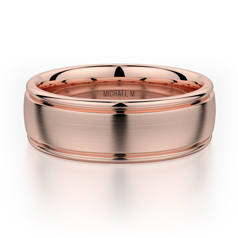 MB106 7.5mm Rose Gold Men's Wedding Band