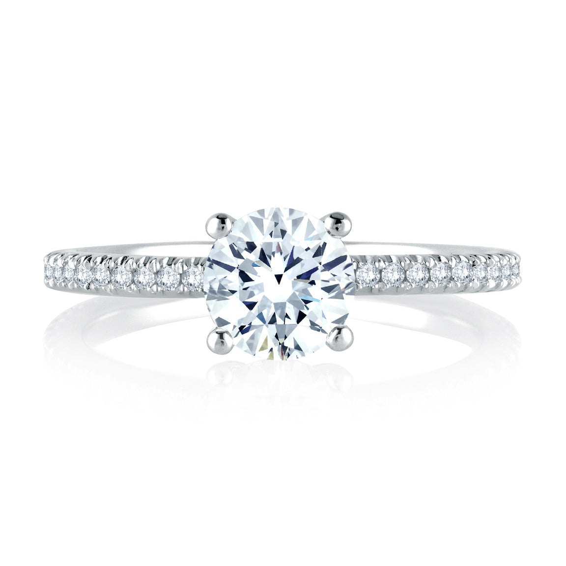 Classic Micro Pave Engagement Ring