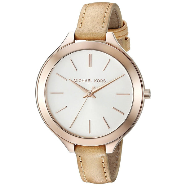 Michael Kors Women's MK2284 Runway Brown Leather Watch